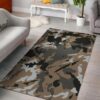 Brown And Black Camouflage Rug Sport Decor Gift Floor Decor Living Room Carpet Rug Area Rug - 12e4a4ab9c2c