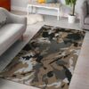 Brown And Black Camouflage Rug Sport Decor Gift Floor Decor Living Room Carpet Rug Area Rug - ed4f9c2509b8