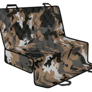 Brown And Black Camouflage Print Pet Car Back Seat Cover - 6a17dfd91db7