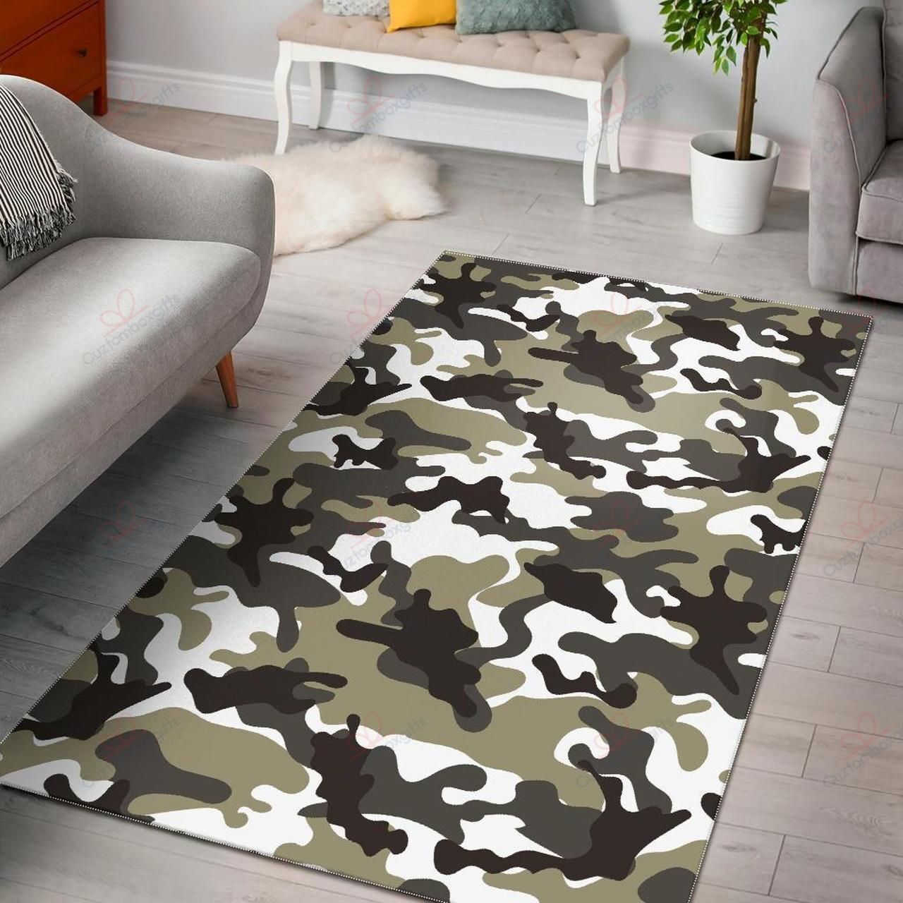 Brown And White Camouflage Rug Sport Decor Gift Floor Decor Living Room Carpet Rug Area Rug - 9931cda47353 Brown And White Camouflage Rug Sport Decor Gift Floor Decor Living Room Carpet Rug Area Rug - 9931cda47353