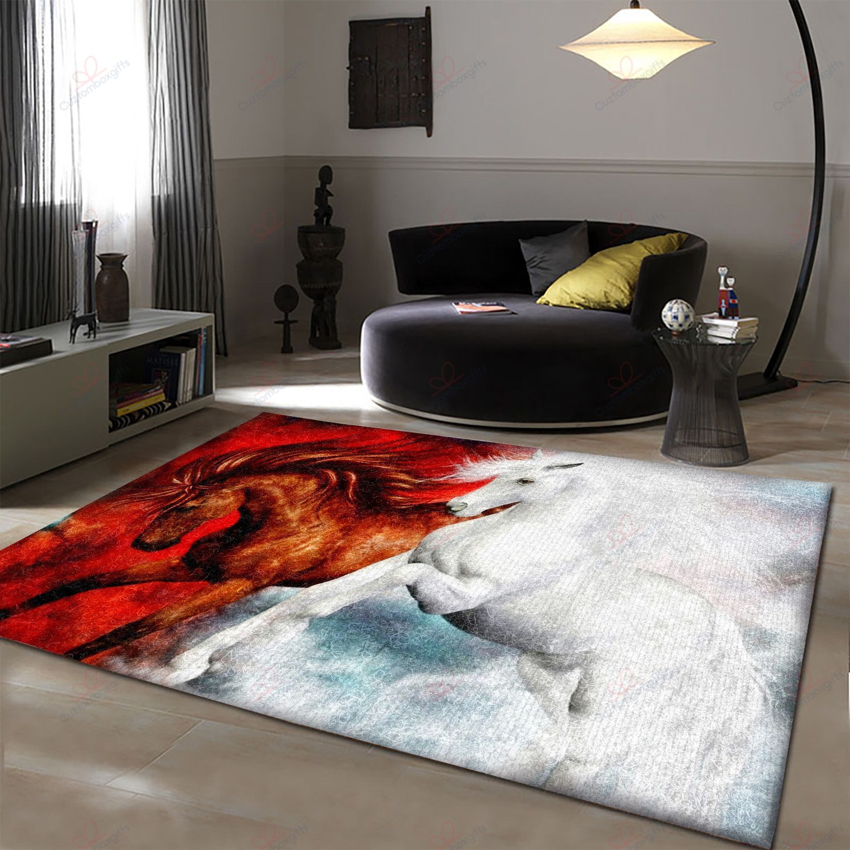 Brown And White Horses Rug Sport Decor Gift Floor Decor Living Room Carpet Rug Area Rug - 470bdf4c0261 Brown And White Horses Rug Sport Decor Gift Floor Decor Living Room Carpet Rug Area Rug - 470bdf4c0261