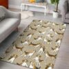 Brown Beagle Paw Pattern Rug Sport Decor Gift Floor Decor Living Room Carpet Rug Area Rug - d8e159dad3d9