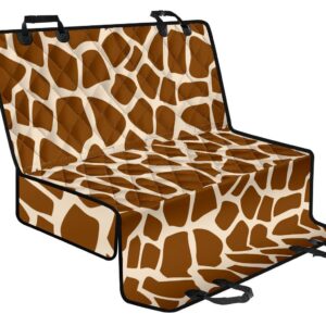 Brown Giraffe Pattern Print Pet Car Back Seat Cover - 8a4e3f476316