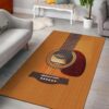 Brown Guitar Rug Sport Decor Gift Floor Decor Living Room Carpet Rug Area Rug - 08946ea689cb