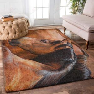 Brown Horse Rug Sport Decor Gift Floor Decor Living Room Carpet Rug Area Rug - bbaafcd97d84