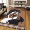 Brown Horse Native American Rug Sport Decor Gift Floor Decor Living Room Carpet Rug Area Rug - 6339277bd048