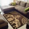 Brown Mandala Elephant Rug Sport Decor Gift Floor Decor Living Room Carpet Rug Area Rug - 63e25db18405