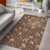 Brown Mushroom Pattern Rug Sport Decor Gift Floor Decor Living Room Carpet Rug Area Rug - 06eb72ac79c3