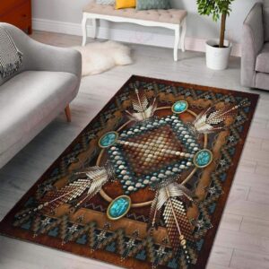 Brown Native Rug Sport Decor Gift Floor Decor Living Room Carpet Rug Area Rug - 0bf246fc9423