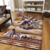 Brown Native Wolf Rug Sport Decor Gift Floor Decor Living Room Carpet Rug Area Rug - c5fd45a99322