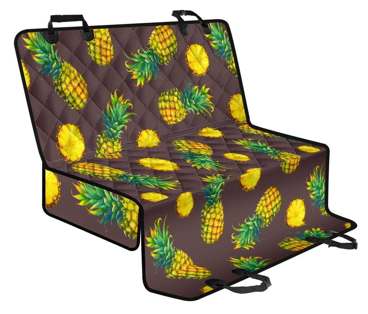 Brown Pineapple Pattern Print Pet Car Back Seat Cover - fb5182546e4e Brown Pineapple Pattern Print Pet Car Back Seat Cover - fb5182546e4e