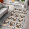 Brown Pug Dogs Rug Sport Decor Gift Floor Decor Living Room Carpet Rug Area Rug - 4e2f3bce53d7