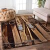 Brown Skiing Rug Sport Decor Gift Floor Decor Living Room Carpet Rug Area Rug - 7b4c711ff85b
