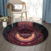 Brown Sloth Round Carpet Floor Rug Living Room Bedroom Decor Round Area Rug Carpet