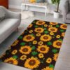 Brown Sunflower Pattern Rug Sport Decor Gift Floor Decor Living Room Carpet Rug Area Rug - aef20dccc1a5