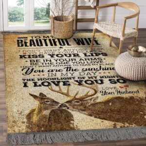 Buck And Doe I Love You So Rug Sport Decor Gift Floor Decor Living Room Carpet Rug Area Rug - 3a35d822054c