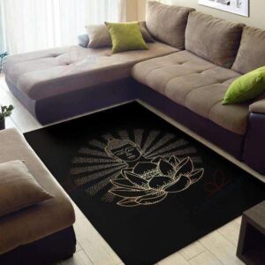 Buddha Lotus Rug Sport Decor Gift Floor Decor Living Room Carpet Rug Area Rug - a46d75df3c65