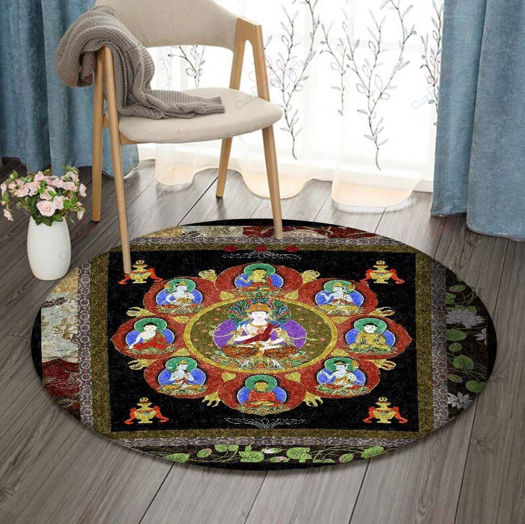 Buddhist Round Carpet Floor Rug Living Room Bedroom Decor Round Area Rug Carpet Buddhist Round Carpet Floor Rug Living Room Bedroom Decor Round Area Rug Carpet