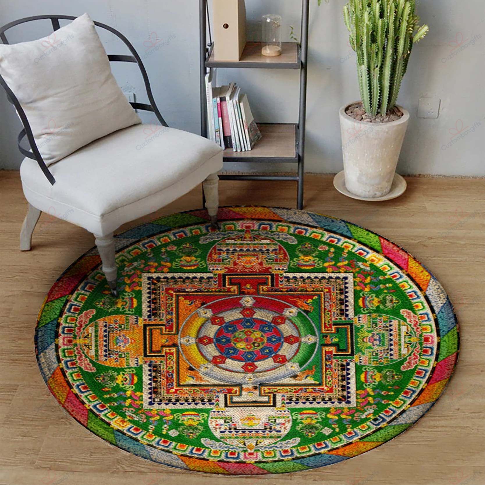 Buddhist Mandala Round Carpet Floor Rug Living Room Bedroom Decor Round Area Rug Carpet Buddhist Mandala Round Carpet Floor Rug Living Room Bedroom Decor Round Area Rug Carpet