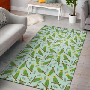 Budgerigar Pattern 4 Rug Sport Decor Gift Floor Decor Living Room Carpet Rug Area Rug - 2b3d0608c3ea