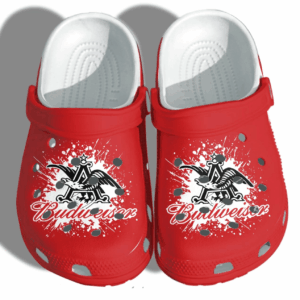 Budweiser Funny Shoes Crocs Clog For Men Women – Beer Drinkin Croc Gifts For Son Husband Fathers Day 2021