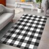Buffalo Check Black White Pattern 4 Rug Sport Decor Gift Floor Decor Living Room Carpet Rug Area Rug - 48e64f3fdc26