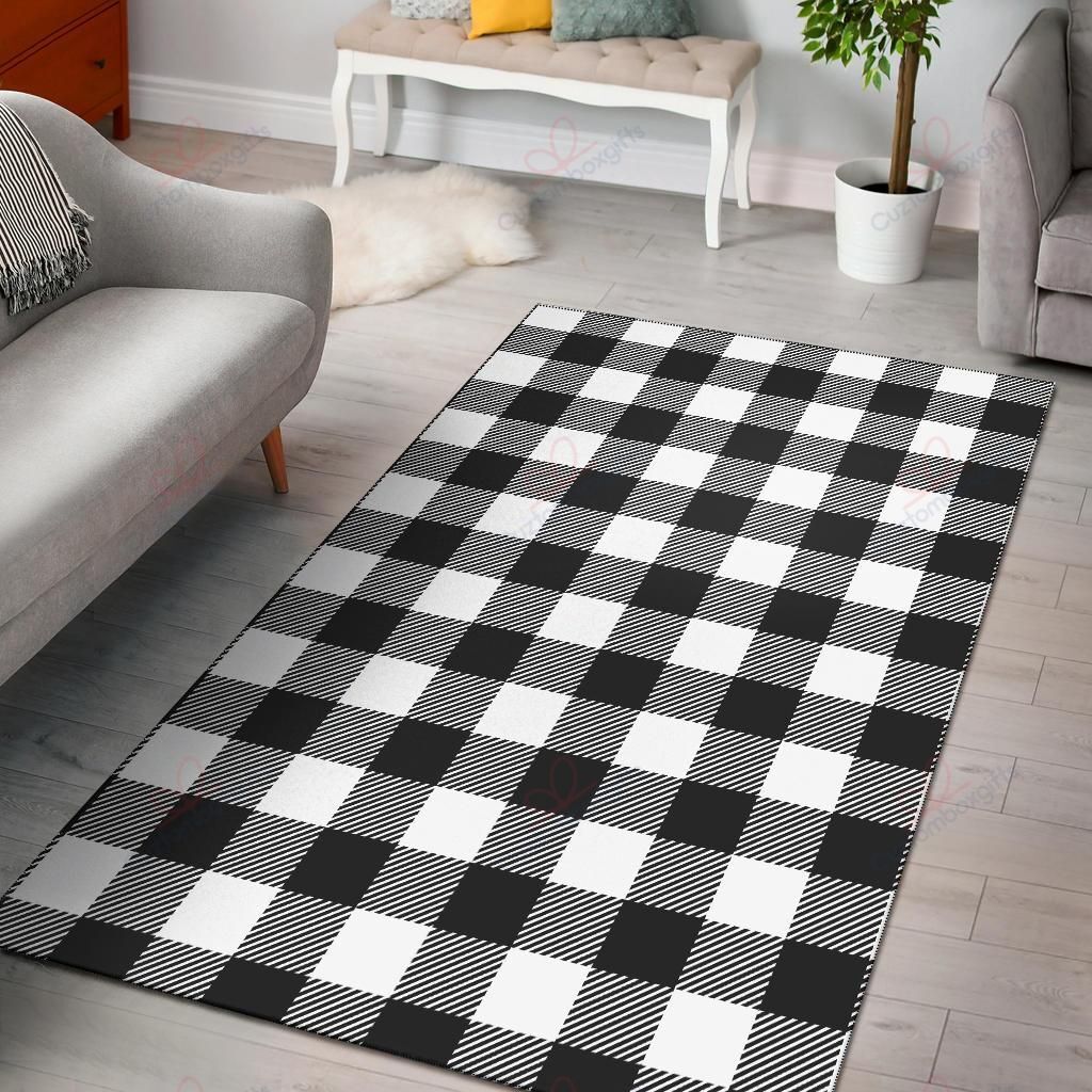 Buffalo Check Black White Pattern 4 Rug Sport Decor Gift Floor Decor Living Room Carpet Rug Area Rug - 48e64f3fdc26 Buffalo Check Black White Pattern 4 Rug Sport Decor Gift Floor Decor Living Room Carpet Rug Area Rug - 48e64f3fdc26