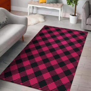 Buffalo Check Pink Rug Sport Decor Gift Floor Decor Living Room Carpet Rug Area Rug - 4e8dc3fedecf