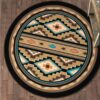 Buffalo Ridge Round Carpet Floor Rug Living Room Bedroom Decor Round Area Rug Carpet