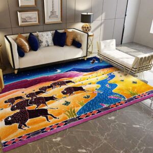 Buffalo Roam Rug Sport Decor Gift Floor Decor Living Room Carpet Rug Area Rug - 8244db135d97