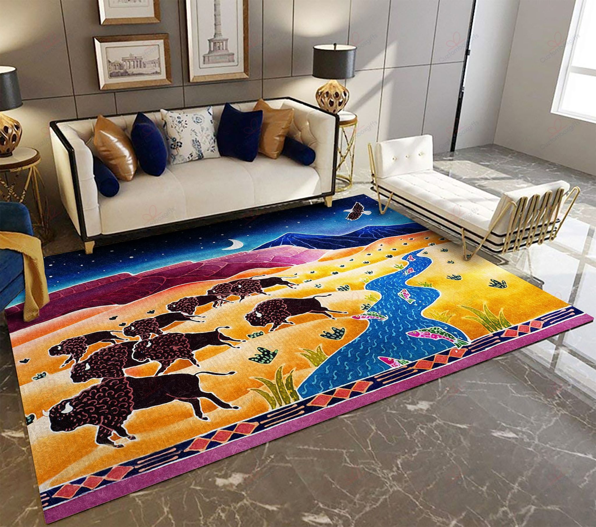 Buffalo Roam Rug Sport Decor Gift Floor Decor Living Room Carpet Rug Area Rug - 8244db135d97 Buffalo Roam Rug Sport Decor Gift Floor Decor Living Room Carpet Rug Area Rug - 8244db135d97