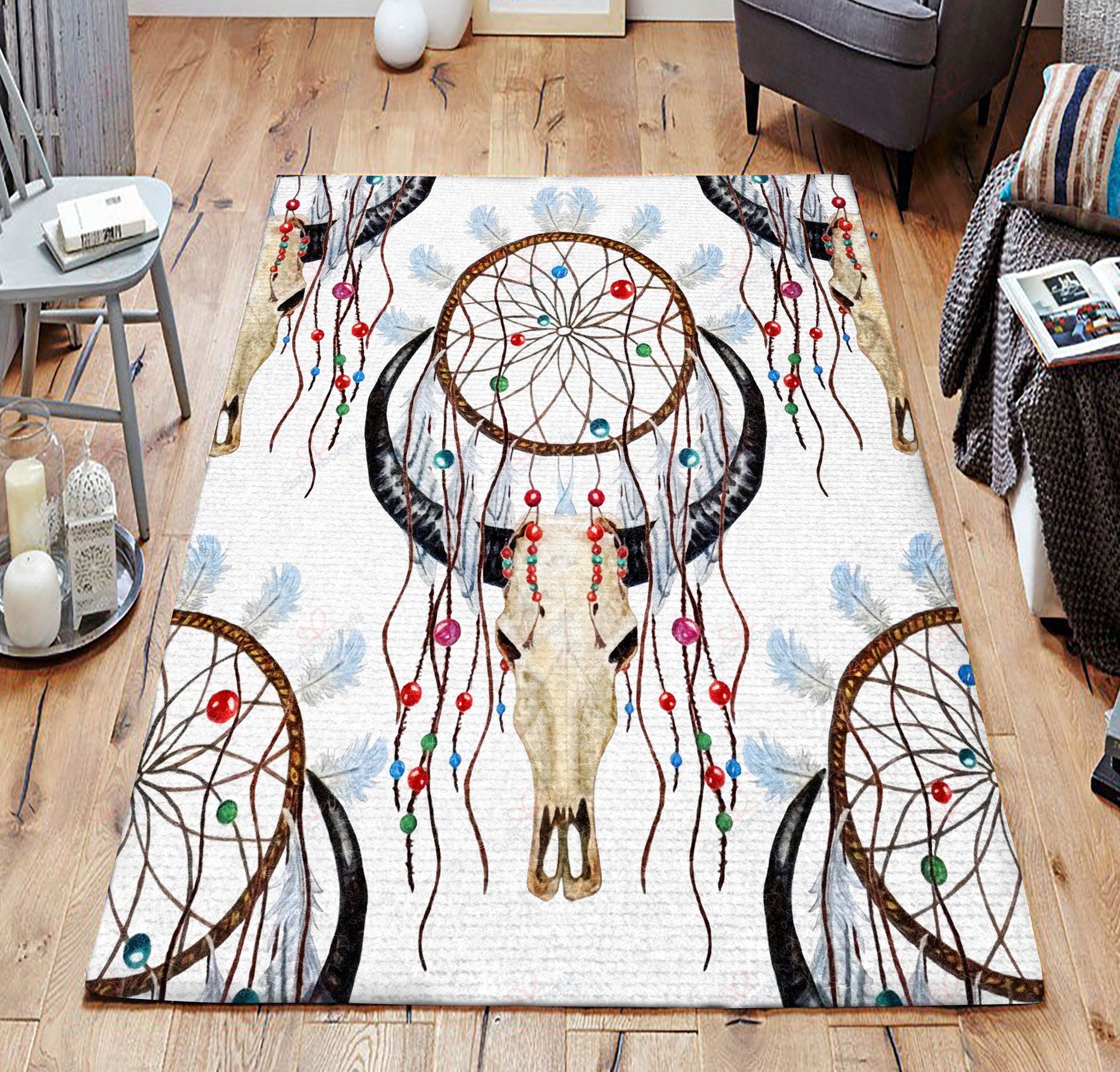 Buffalo Skull And Dreamcatcher Rug Sport Decor Gift Floor Decor Living Room Carpet Rug Area Rug - d7e7f4b88afa Buffalo Skull And Dreamcatcher Rug Sport Decor Gift Floor Decor Living Room Carpet Rug Area Rug - d7e7f4b88afa
