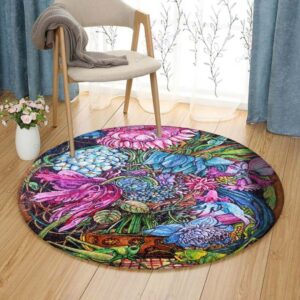 Bug Round Carpet Floor Rug Living Room Bedroom Decor Round Area Rug Carpet