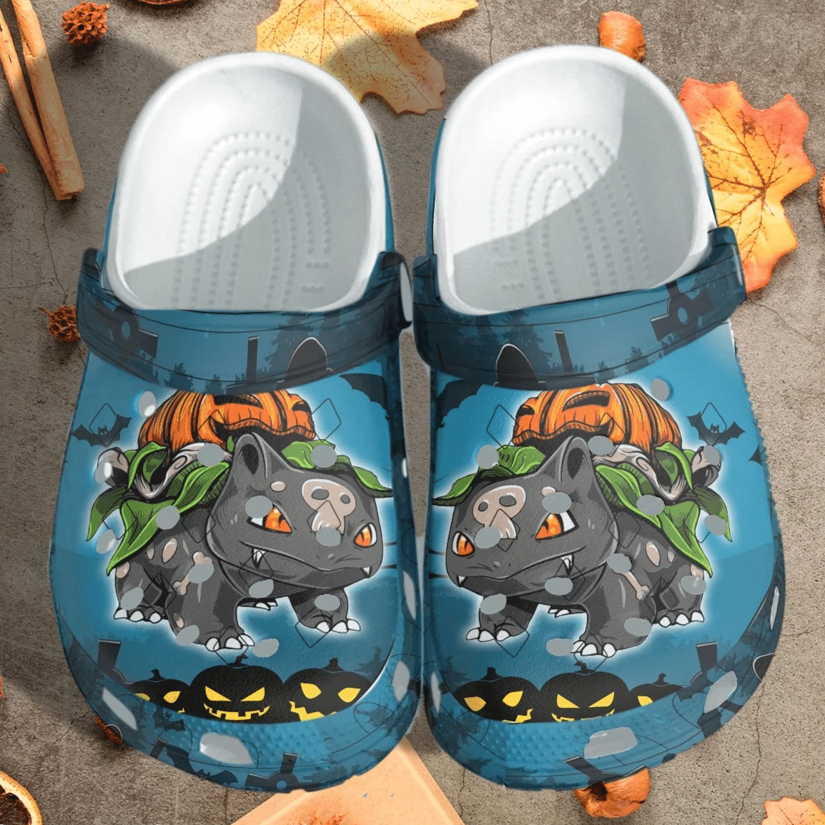 Bulbasaur Pumpkin Halloween Crocs Clog Shoes – Anime Crocbland Clog Gifts Christmas Bulbasaur Pumpkin Halloween Crocs Clog Shoes – Anime Crocbland Clog Gifts Christmas