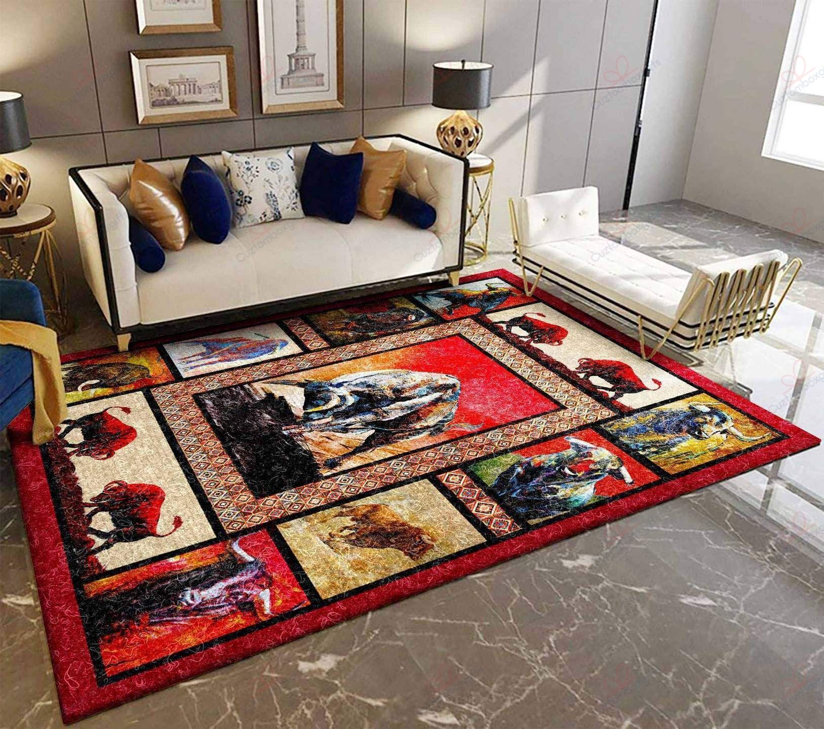 Bull Painting Rug Sport Decor Gift Floor Decor Living Room Carpet Rug Area Rug - 1d4d20e439de Bull Painting Rug Sport Decor Gift Floor Decor Living Room Carpet Rug Area Rug - 1d4d20e439de
