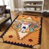 Bull Skull Native American Rug Sport Decor Gift Floor Decor Living Room Carpet Rug Area Rug - 520f078d789b