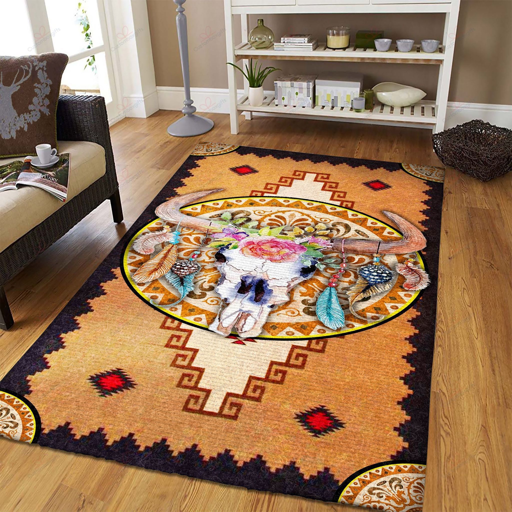 Bull Skull Native American Rug Sport Decor Gift Floor Decor Living Room Carpet Rug Area Rug - 520f078d789b Bull Skull Native American Rug Sport Decor Gift Floor Decor Living Room Carpet Rug Area Rug - 520f078d789b