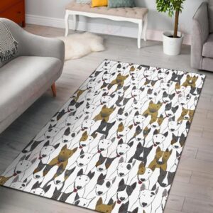 Bull Terriers Pattern 3 Rug Sport Decor Gift Floor Decor Living Room Carpet Rug Area Rug - d6181abef60e