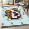 Bulldog 3 Rug Sport Decor Gift Floor Decor Living Room Carpet Rug Area Rug - 7081a39b99e5