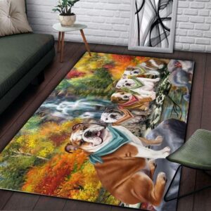 Bulldog And Beautiful Scenic Rug Sport Decor Gift Floor Decor Living Room Carpet Rug Area Rug - d9e1a073897e