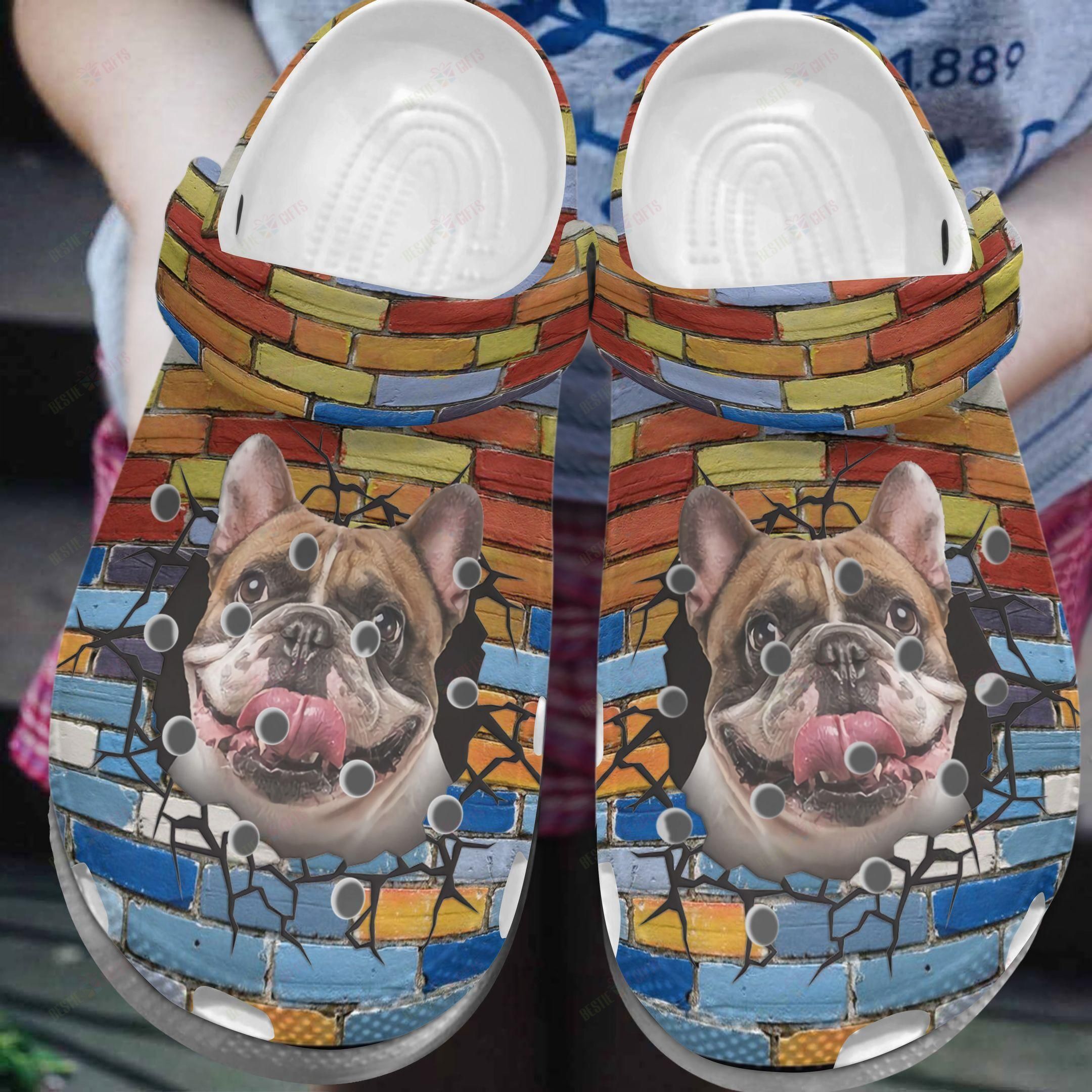Bulldog Crocs Clog Classic Clog Break Through The Wall Shoes Bulldog Crocs Clog Classic Clog Break Through The Wall Shoes
