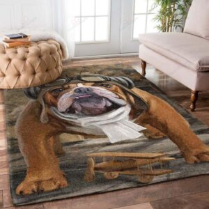 Bulldog Cute Rug Sport Decor Gift Floor Decor Living Room Carpet Rug Area Rug - fc5f173e59b1