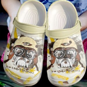 Bulldog I'M A Biker Sku 336 Crocs Clog Clog Shoes