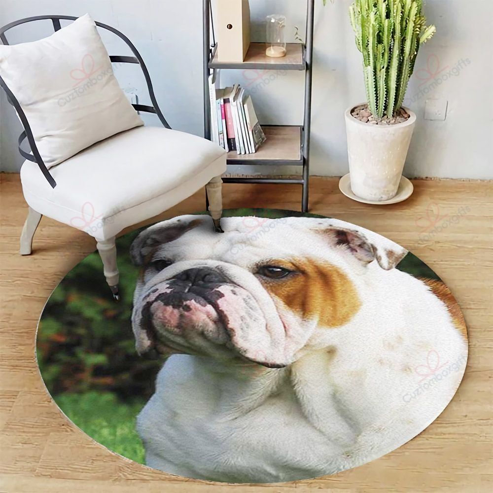 Bulldog Justice Round Carpet Floor Rug Living Room Bedroom Decor Round Area Rug Carpet Bulldog Justice Round Carpet Floor Rug Living Room Bedroom Decor Round Area Rug Carpet