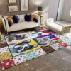 Bulldog Painting Rug Sport Decor Gift Floor Decor Living Room Carpet Rug Area Rug - f8aff05600a1