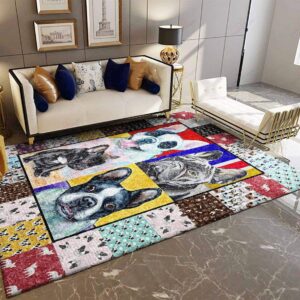 Bulldog Painting Rug Sport Decor Gift Floor Decor Living Room Carpet Rug Area Rug - f8aff05600a1