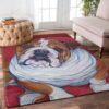 Bulldog Red Rug Sport Decor Gift Floor Decor Living Room Carpet Rug Area Rug - 89c1f78fc445