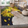 Bulldog Sunflower Rug Sport Decor Gift Floor Decor Living Room Carpet Rug Area Rug - f94da34848b2