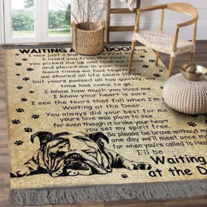 Bulldog Waiting At The Door Rug Sport Decor Gift Floor Decor Living Room Carpet Rug Area Rug - af9ca382e9d4
