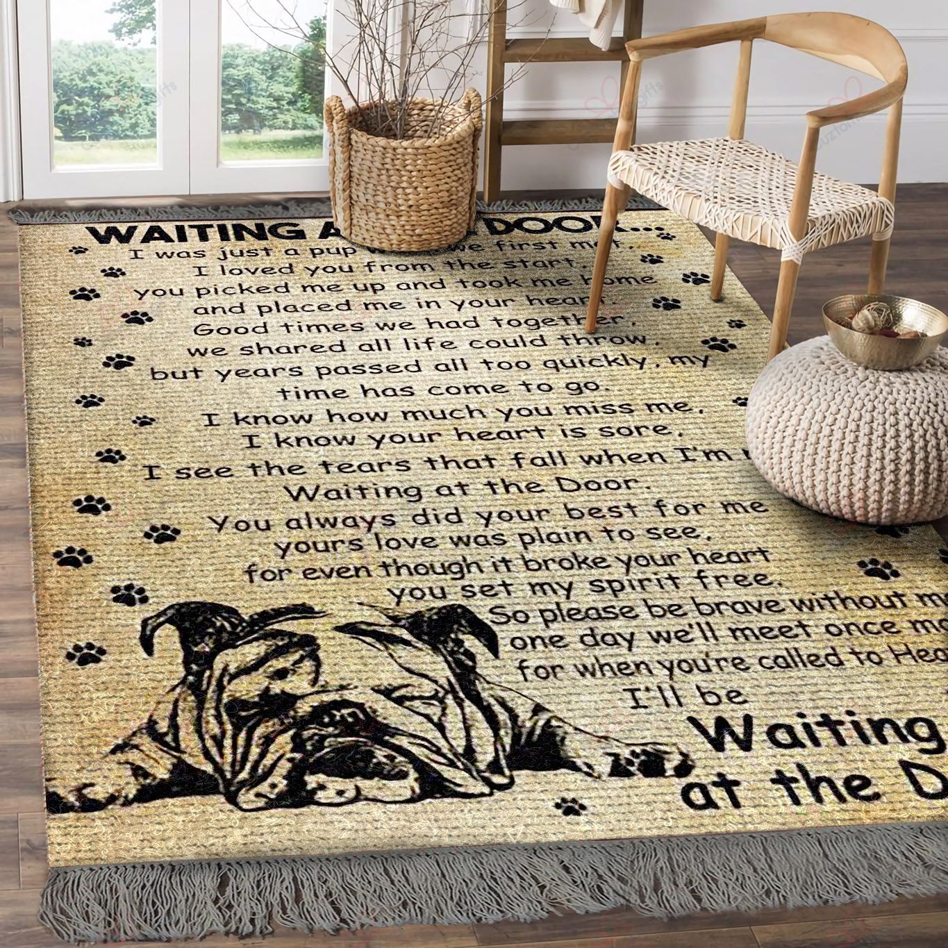 Bulldog Waiting At The Door Rug Sport Decor Gift Floor Decor Living Room Carpet Rug Area Rug - af9ca382e9d4 Bulldog Waiting At The Door Rug Sport Decor Gift Floor Decor Living Room Carpet Rug Area Rug - af9ca382e9d4